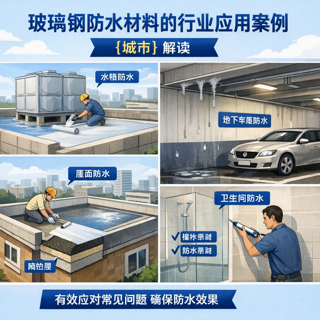 玻璃钢防水材料的行业应用案例，黑河解读